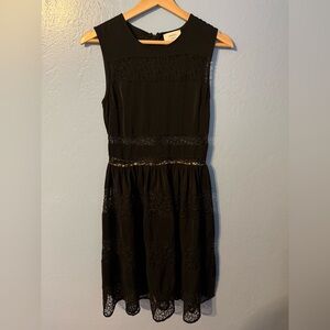 💕 Mystic Lace-Panel Black Midi Dress 💕 SALE 3 for $30!